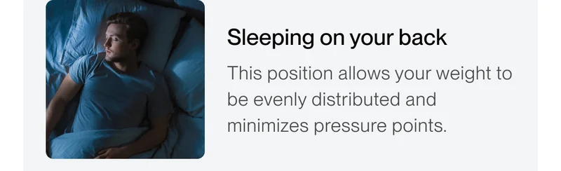 Sleeping on your back