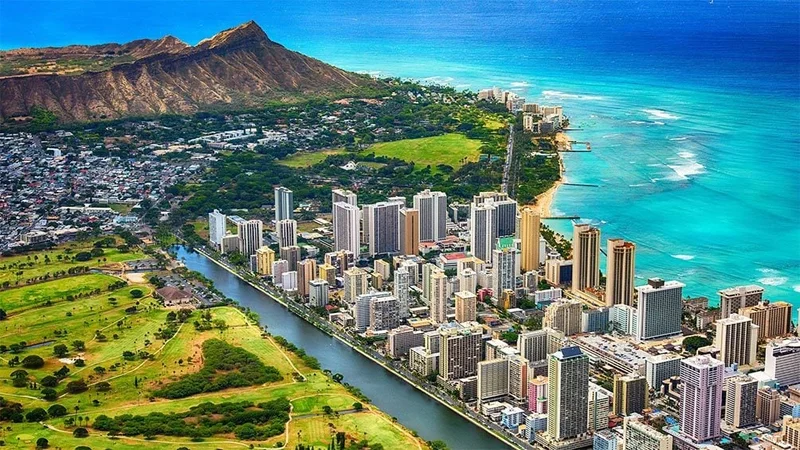 Image description: Aerial view of Waikiki, Honolulu