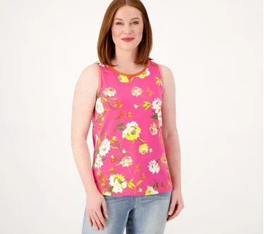 Isaac Mizrahi Live! Soho Floral Print Tank Top