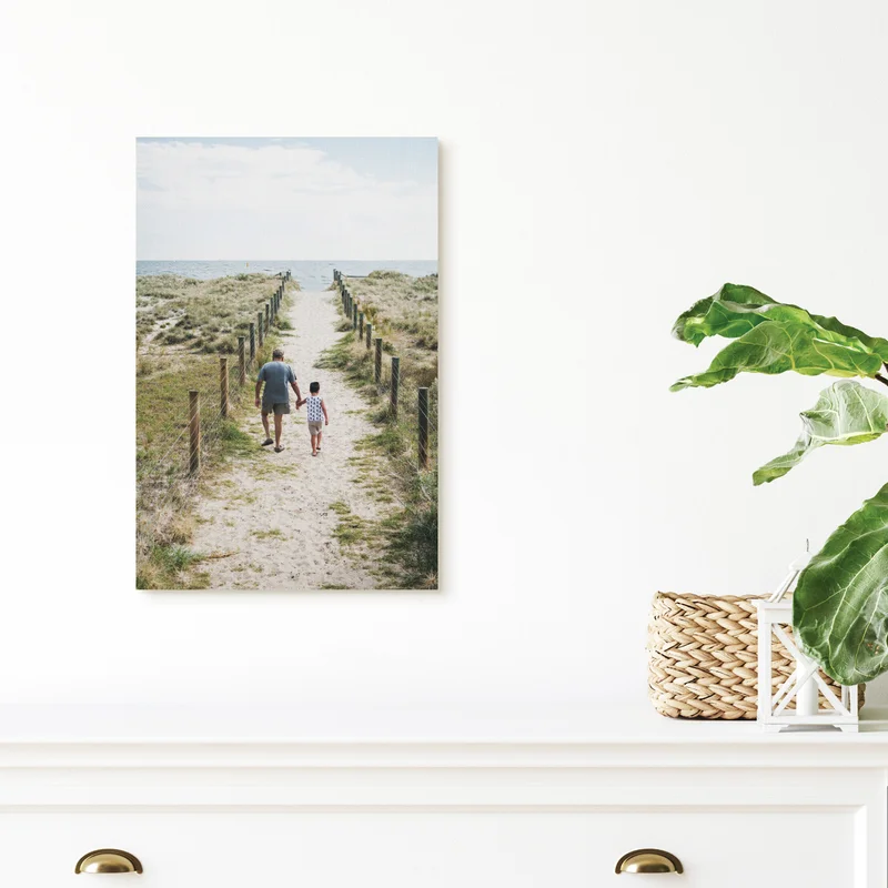Canvas print of father and son.