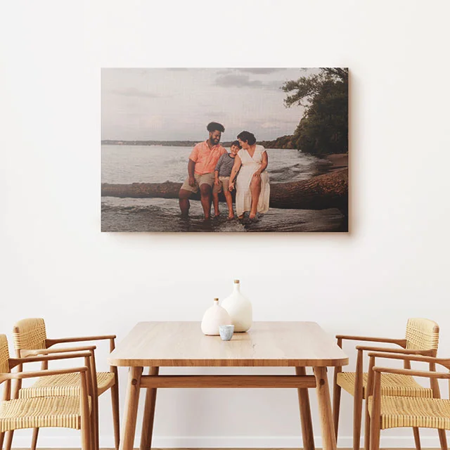 Canvas print of family.