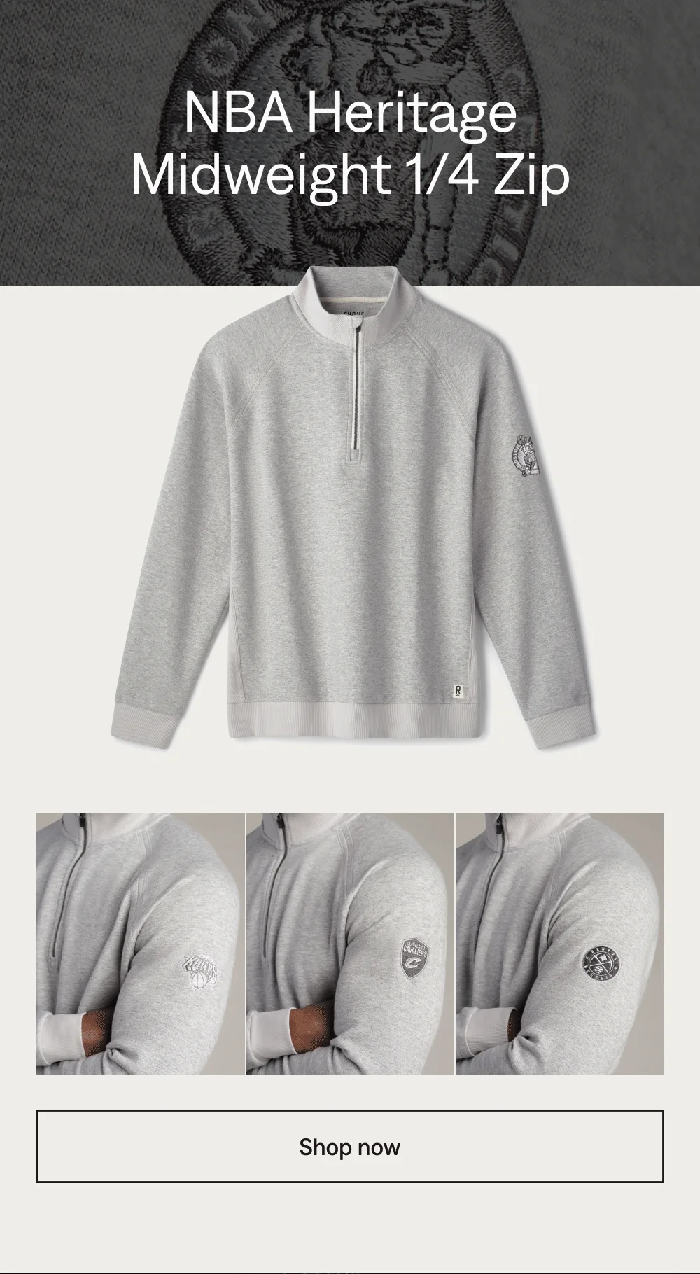 NBA Heritage Midweight 1/4 Zip