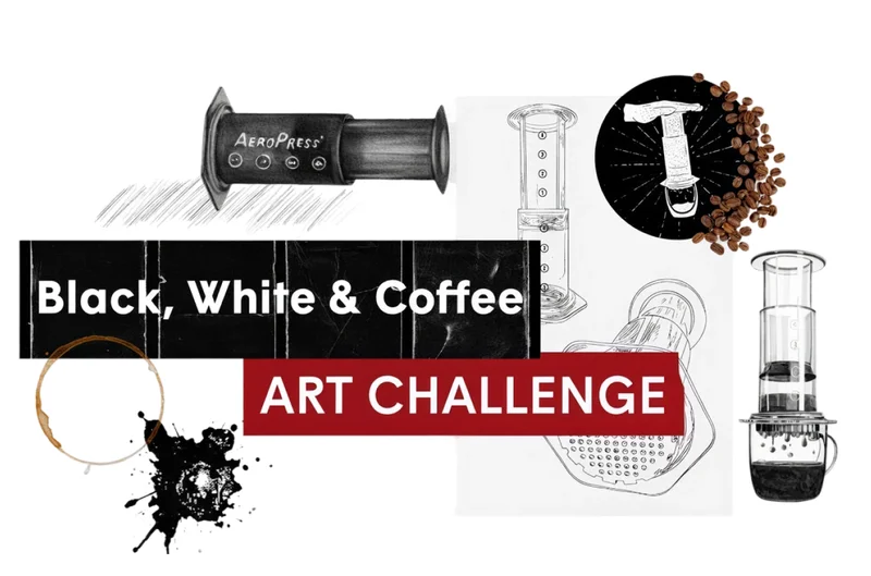 Black, White & Coffee Art Challenge