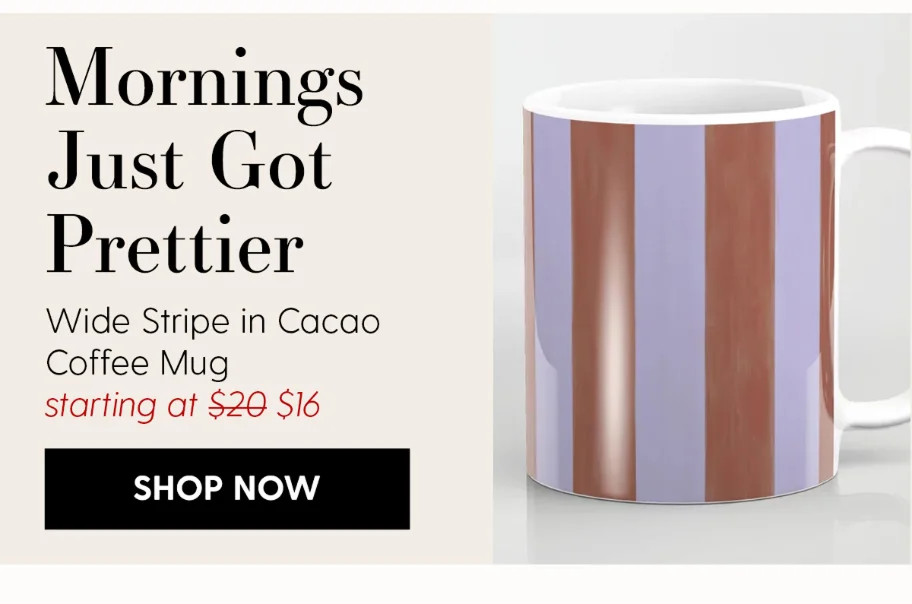 wide stripe in cacao Coffee Mug