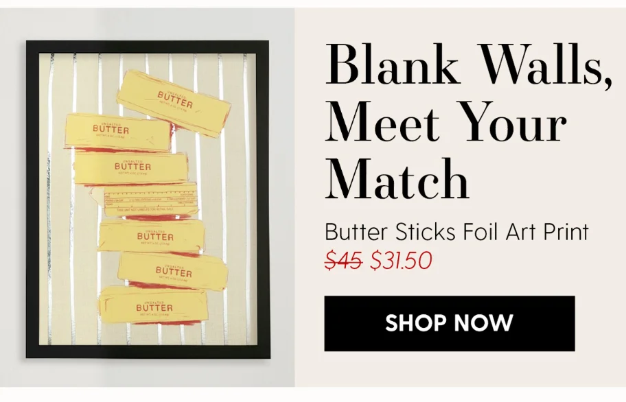 Butter Sticks - Limited Edition Foil Art Print