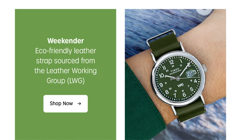 Weekender | Eco-friendly leather strap sourced from the Leather Working Group LWG | Shop Now