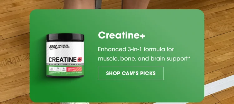 Creatine+: Enhanced 3-in-1 formula for muscle, bone, and brain support.