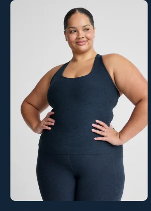 Spacedye Step Up Racerback Tank in Nocturnal Navy