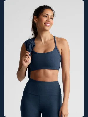 Spacedye Slim Racerback Bra in Nocturnal Navy