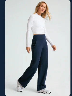 Spacedye Laid Back Wide Leg Pant in Nocturnal Navy
