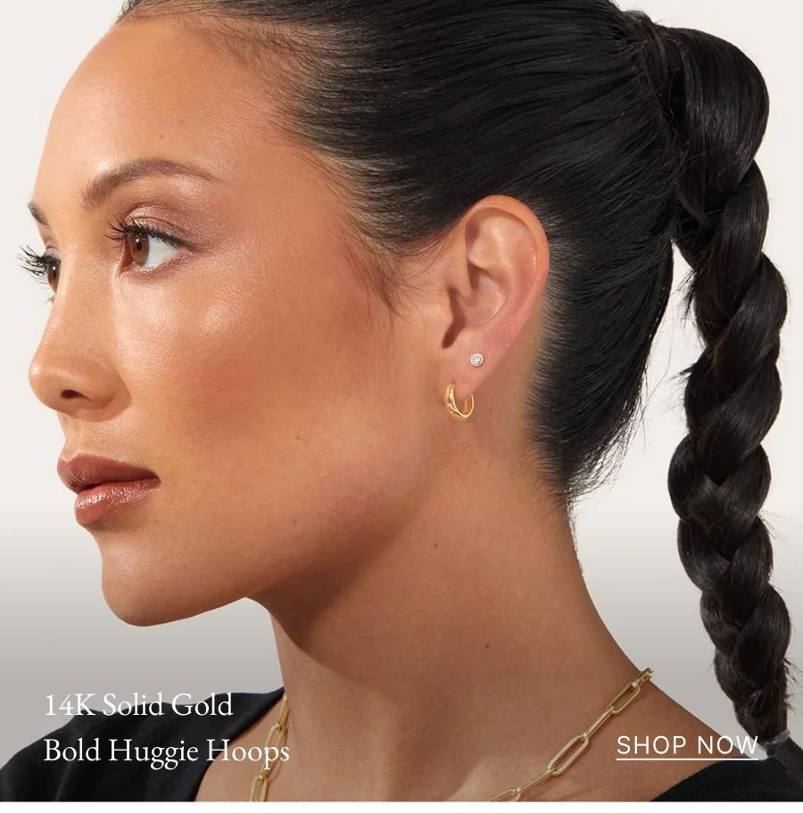 14k Solid Gold Bold Huge Hoops