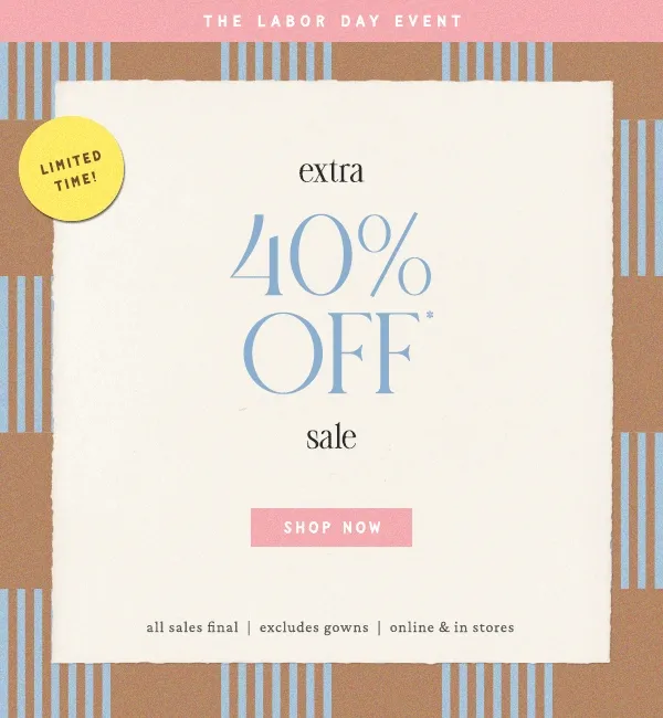 Limited Time! extra 40% Off * sale