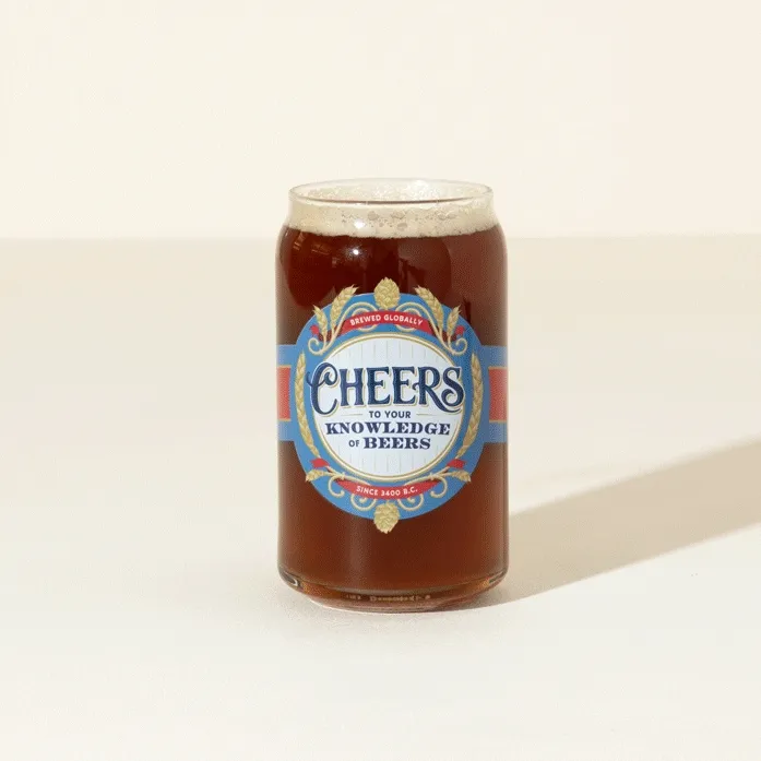 Beer Facts Every Day Interactive QR Can Glass