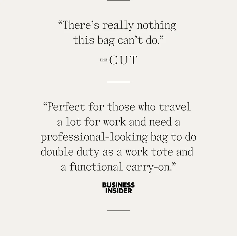 "There's really nothing this bag can't do." -The Cut