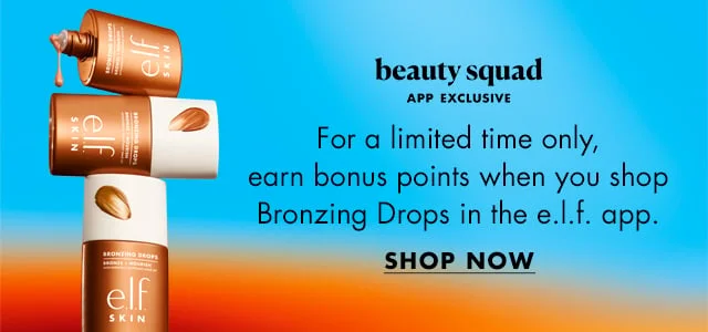 earn bonus points when you shop on the e.l.f. app