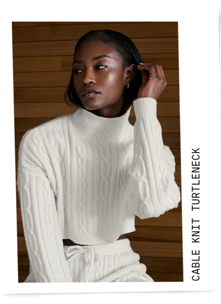 CABLE KNIT TURTLENECK