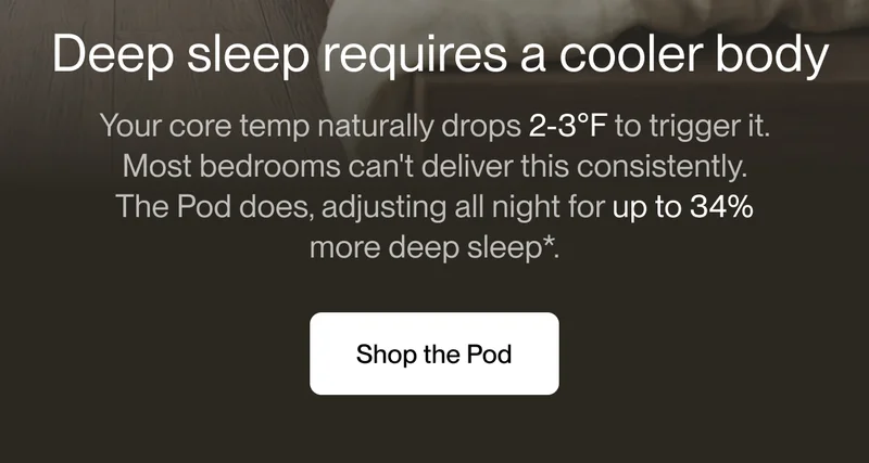Deep sleep requires a cooler body