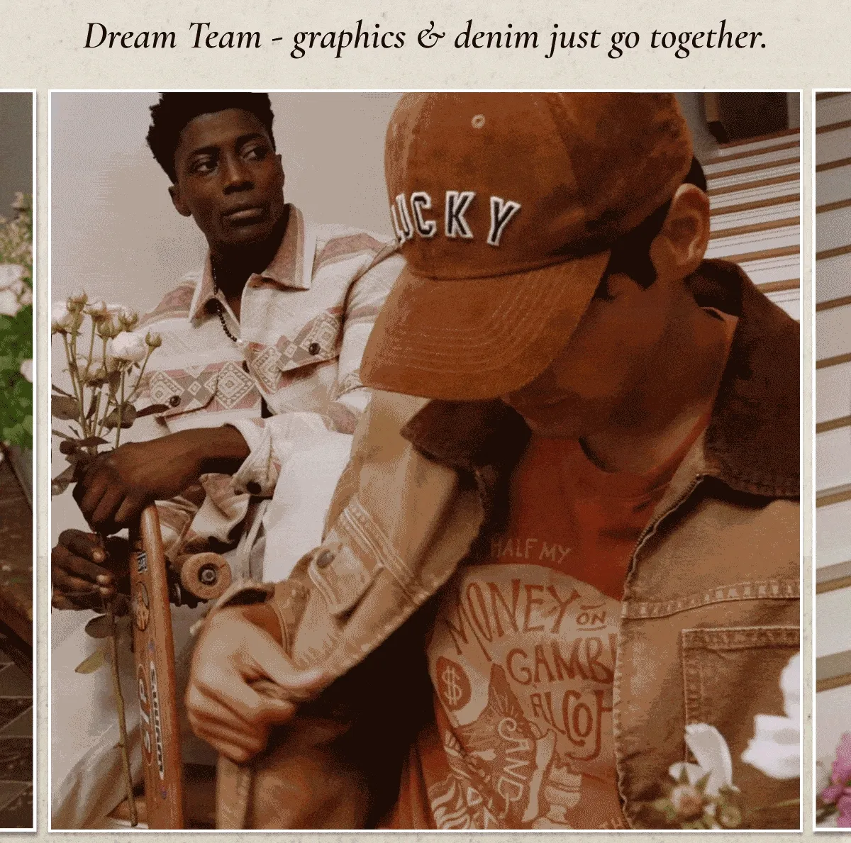 DREAM Team - graphics & denim just go together.