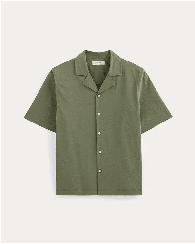 Image | The Seersucker Resort Shirt | Lichen Green