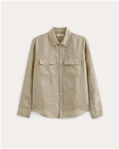 Image | The Linen Utility Shirt | Cornstalk Chambray