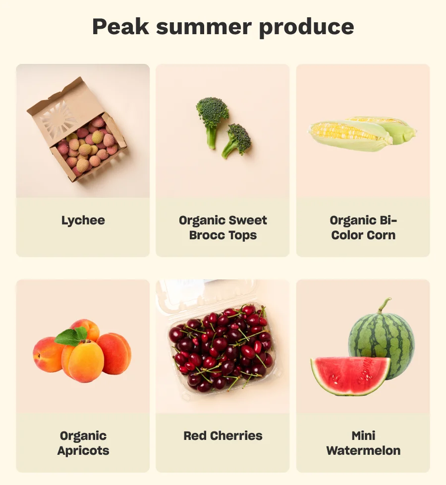 Peak summer produce