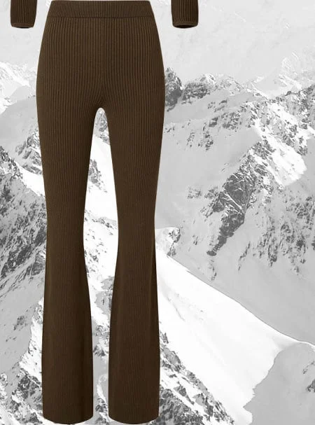 denim knit pant espresso