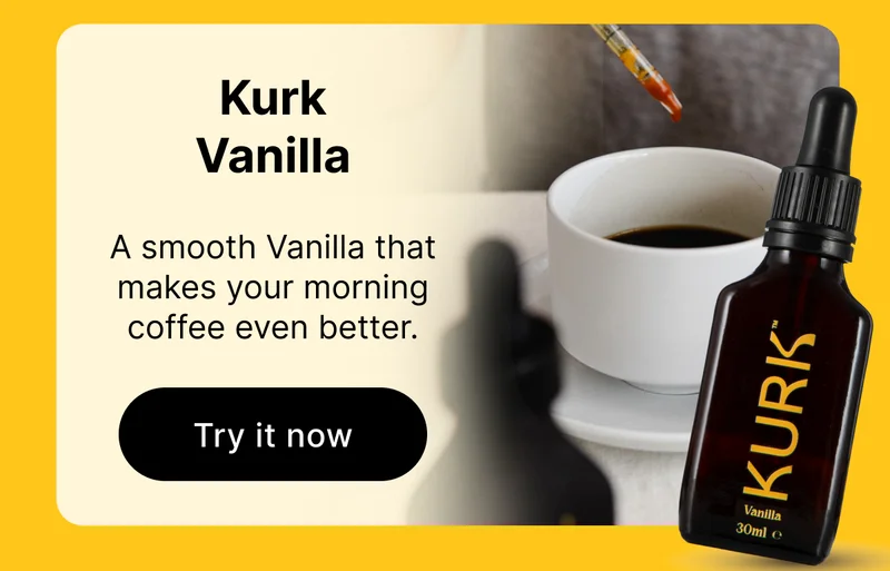 Kurk Vanilla  |  A smooth Vanilla that makes your morning coffee even better.  [ Try it now ]