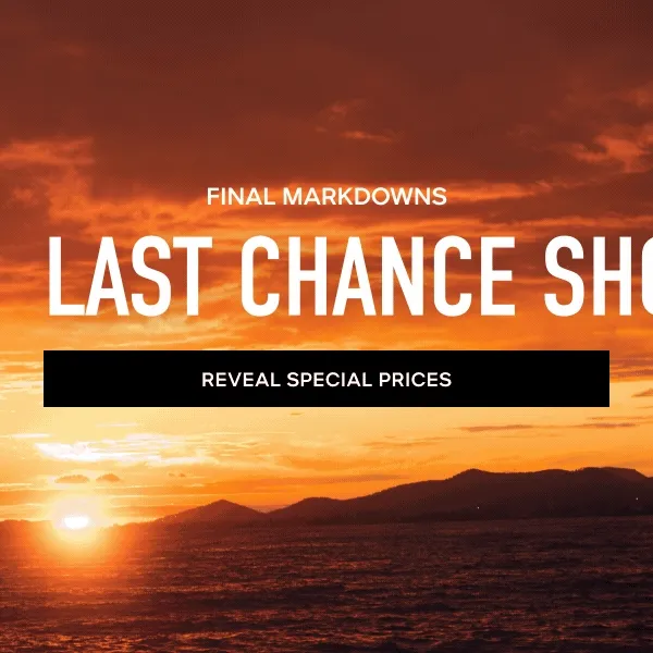 FINAL MARKDOWNS LAST CHANCE SHOP REVEAL SPECIAL PRICES