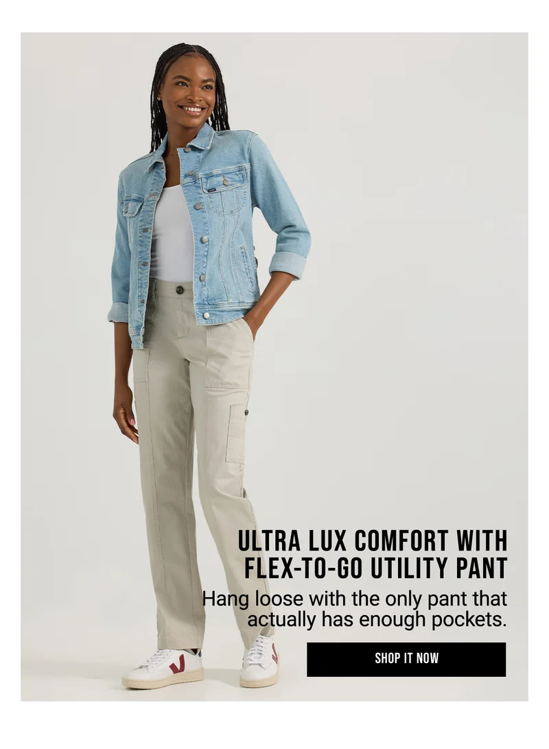Ultra Lux Comfort with  Flex-to-Go Utility Pant Hang loose with the only pant that  actually has enough pockets. Shop it Now