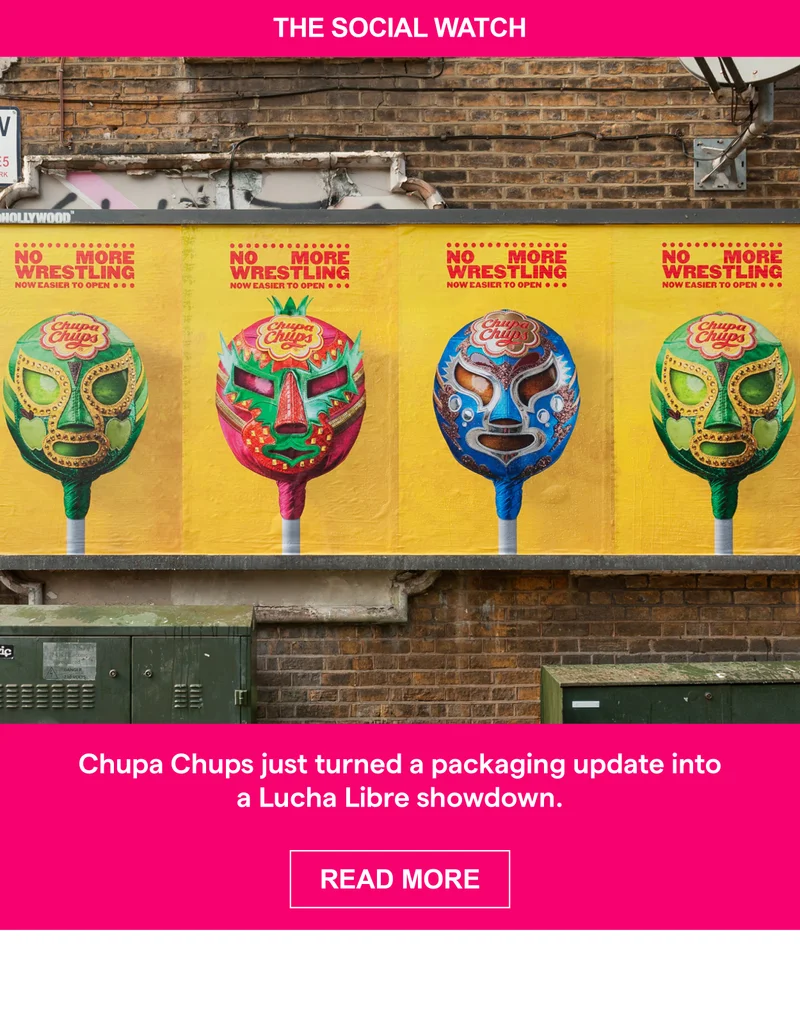 Chupa Chups just turned a packaging update into a Lucha Libre showdown