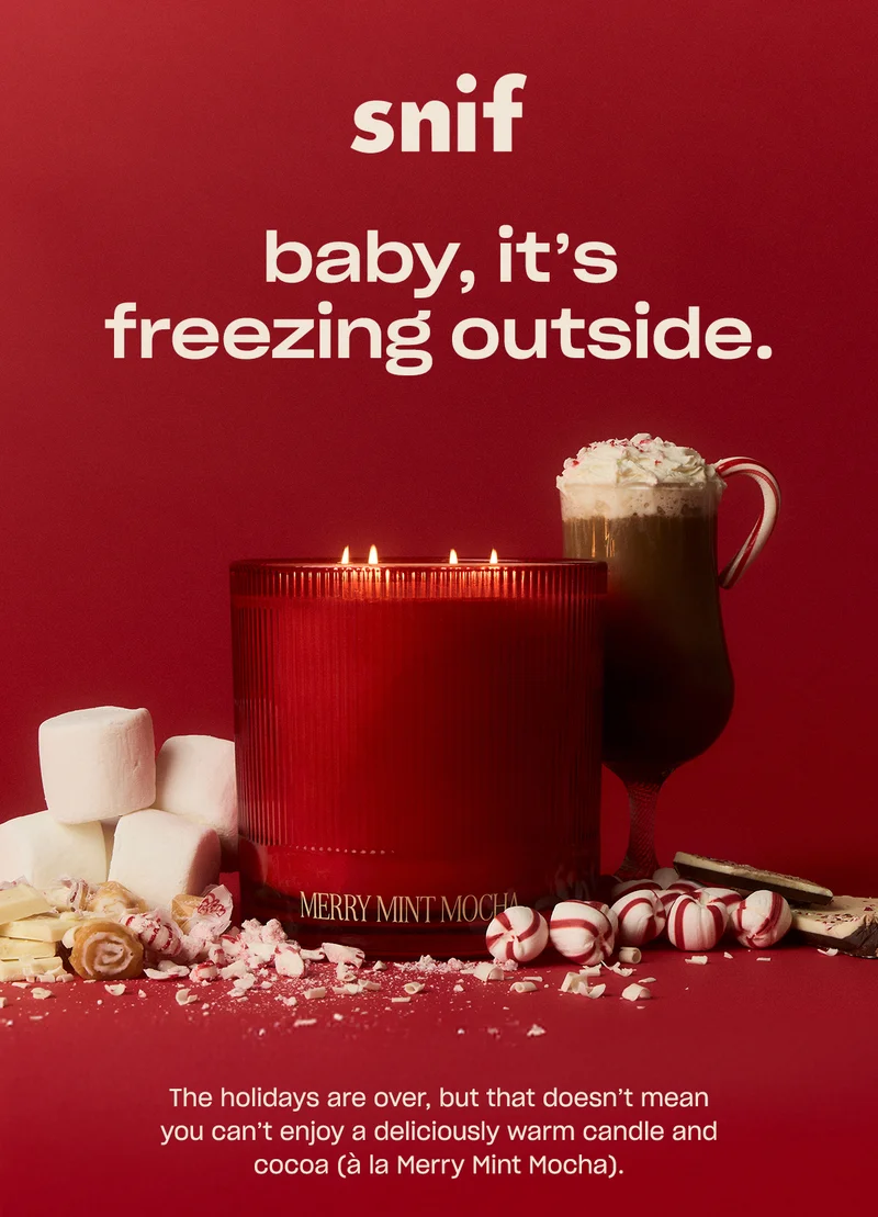 The holidays are over, but that doesn’t mean you can’t enjoy a deliciously warm candle and cocoa (à la Merry Mint Mocha).