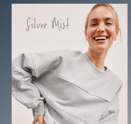 LuxeFleece Piper Boxy Sweatshirt in Light Heather Gray