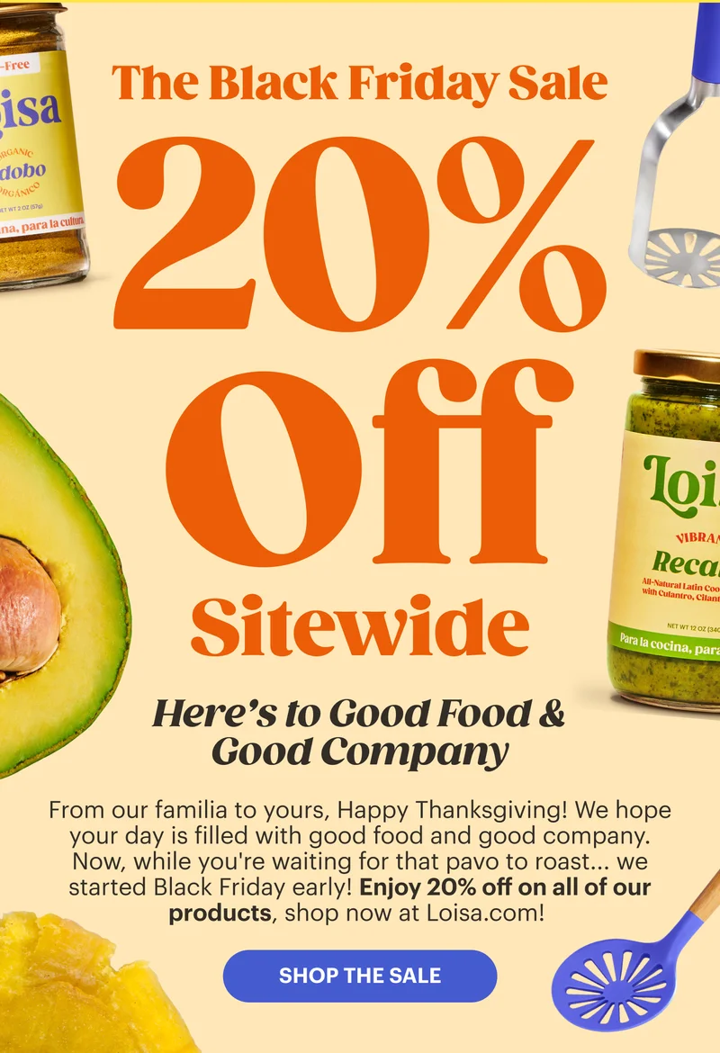 Black Friday Sale 20% Off Sitewide SHOP THE SALE