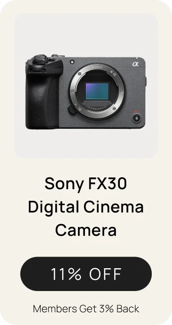Sony Fx30 Digital Cinema camera - 11% OFF Members Get 3% Back