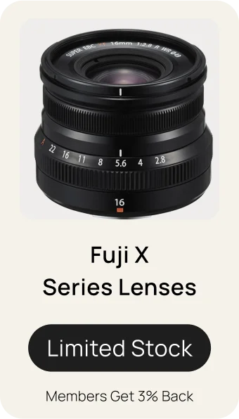 FUJI X Series Lenses Limited Stock - Members Get 3% Back
