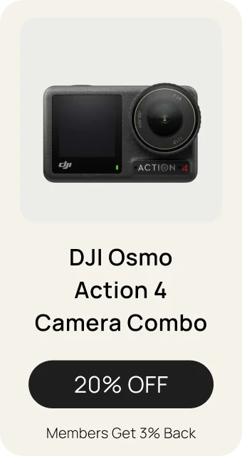 DJI Osmo Action 4 Camera Combo - 20% OFF Members Get 3% Back