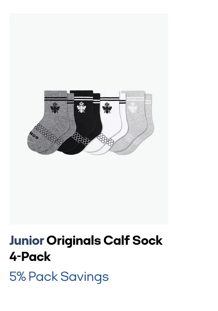 Junior Originals Calf Sock 4-Pack 5% Pack Savings