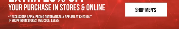 Extra 25% off Shop Men's