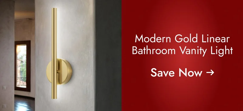 15.7 in. Modern Gold/Black Linear Bathroom Vanity Light Dimmable Integrated LED Wall Light