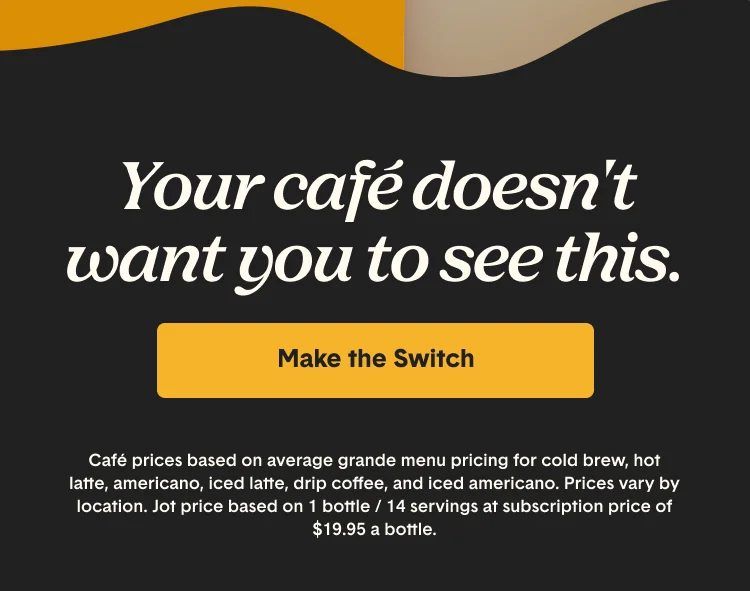 an image of a coffee shop advert with a coffee cup