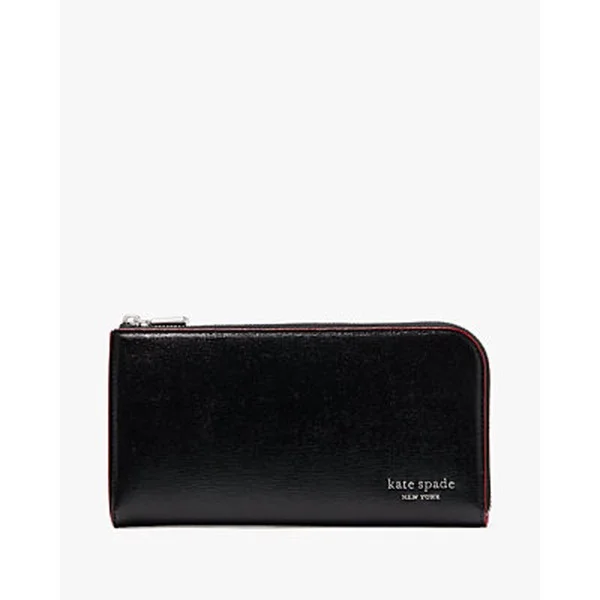 Devin Glitter Edged Zip-Around Continental Wallet