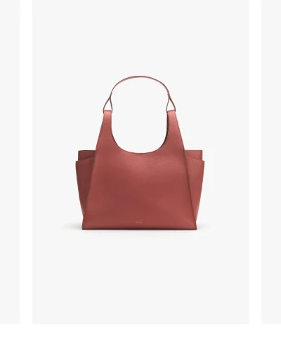Double Loop Satchel Dark Terracotta