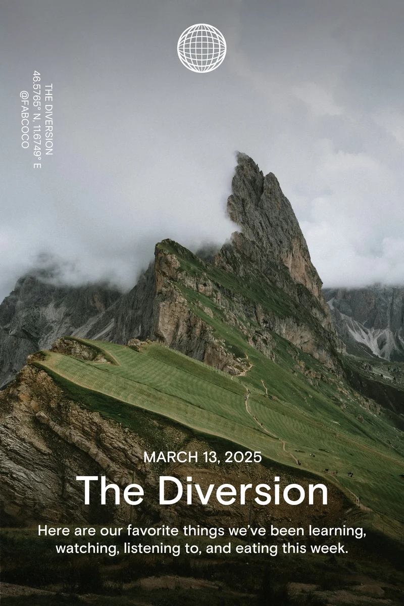 Western Rise: March 13, 2025 - The Diversion - Here are our favorite things we’ve been learning, watching, listening to, and eating this week.Western Rise: July 11, 2024 - The Diversion - Here are our favorite things we’ve been learning, watching, listening to, and eating this week.