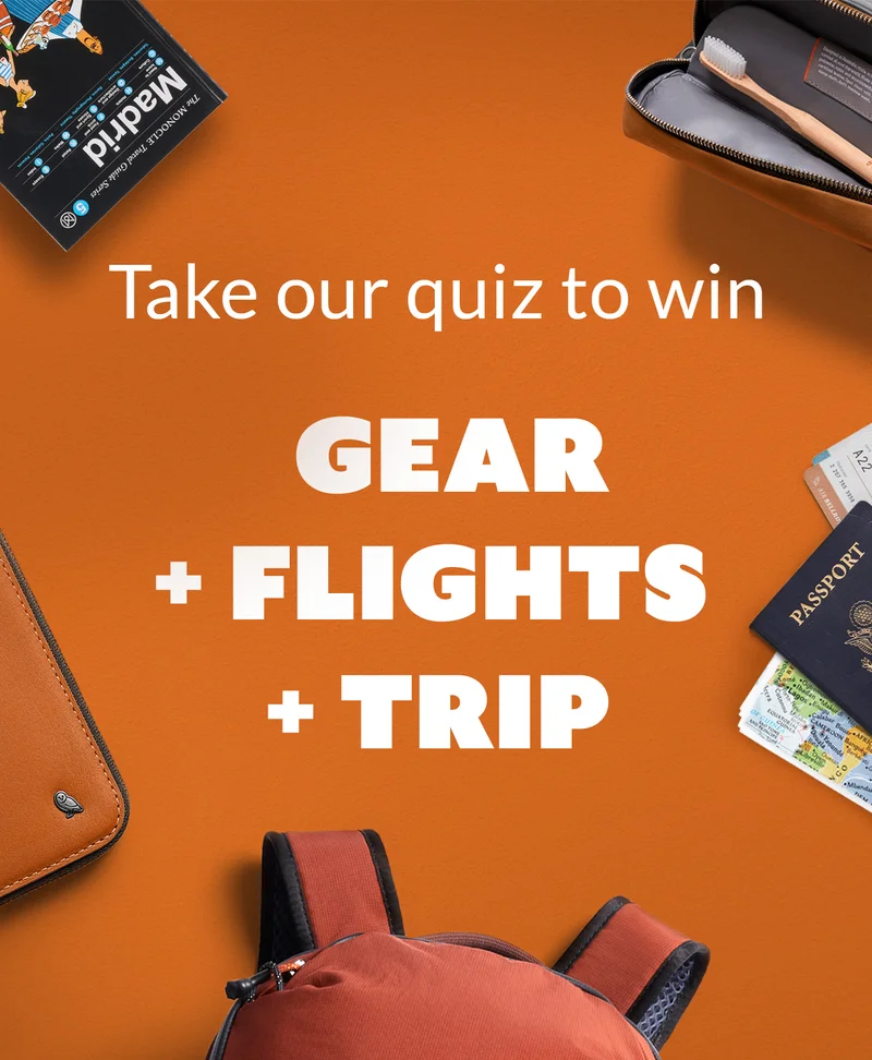 [Preheader] Community Quiz [Headline] Take the quiz to win! [Body] What gets you up in the morning? What activates your geek mode? Which destination tops your travel list? Our community quiz is back, with a prize that could gear you up to go there!