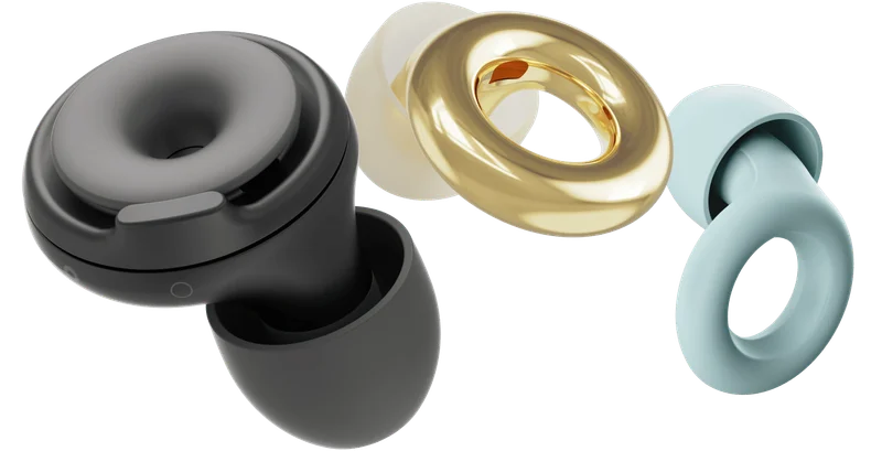 An image of Switch together with Experience and Quiet Loop Earplugs.