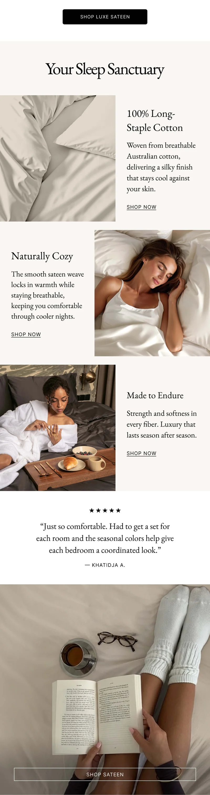 shop luxe sateen