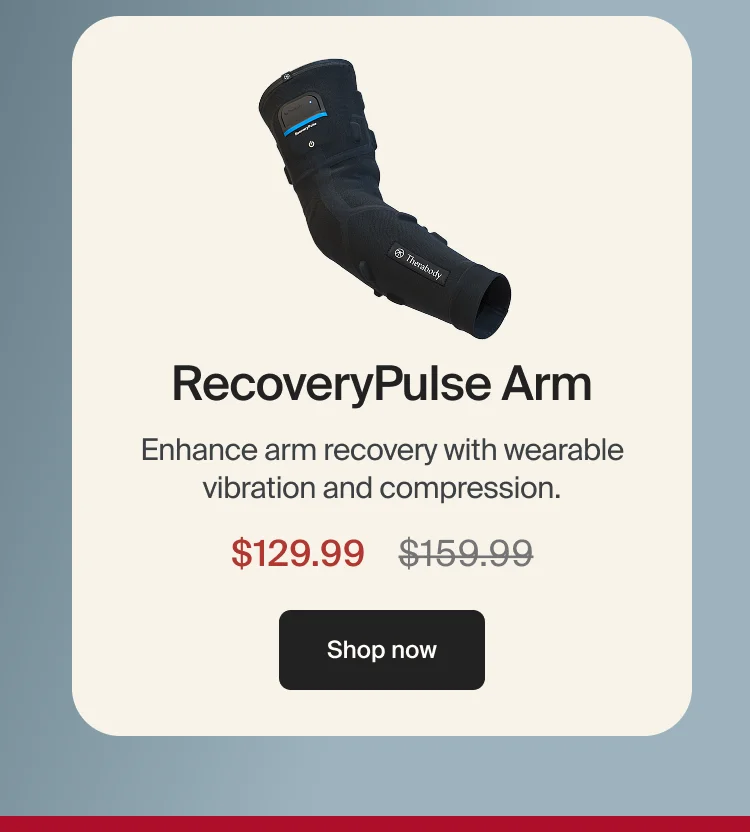 RecoveryPulse Arm | Enhance arm recovery with wearable vibration and compression. | $129.99 | Shop now
