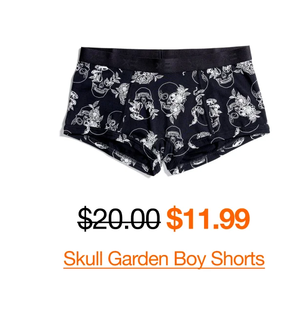Skull Garden Boy Shorts