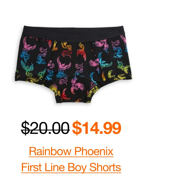 Rainbow Phoenix First Line Boy Shorts