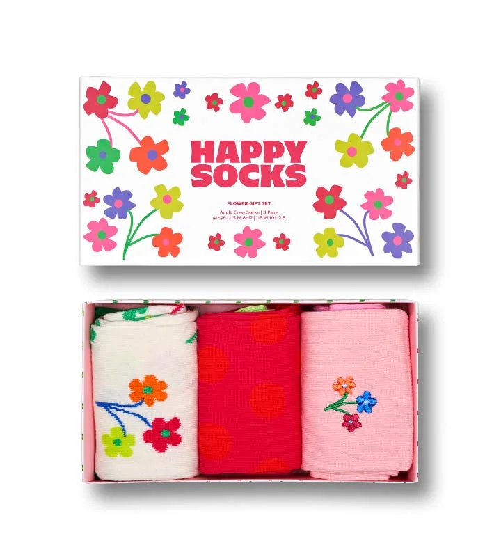 3-Pack Flower Socks Gift Set